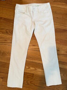 Vintage 90's Lilly Pulitzer Low Rise White Denim Jeans Size 4